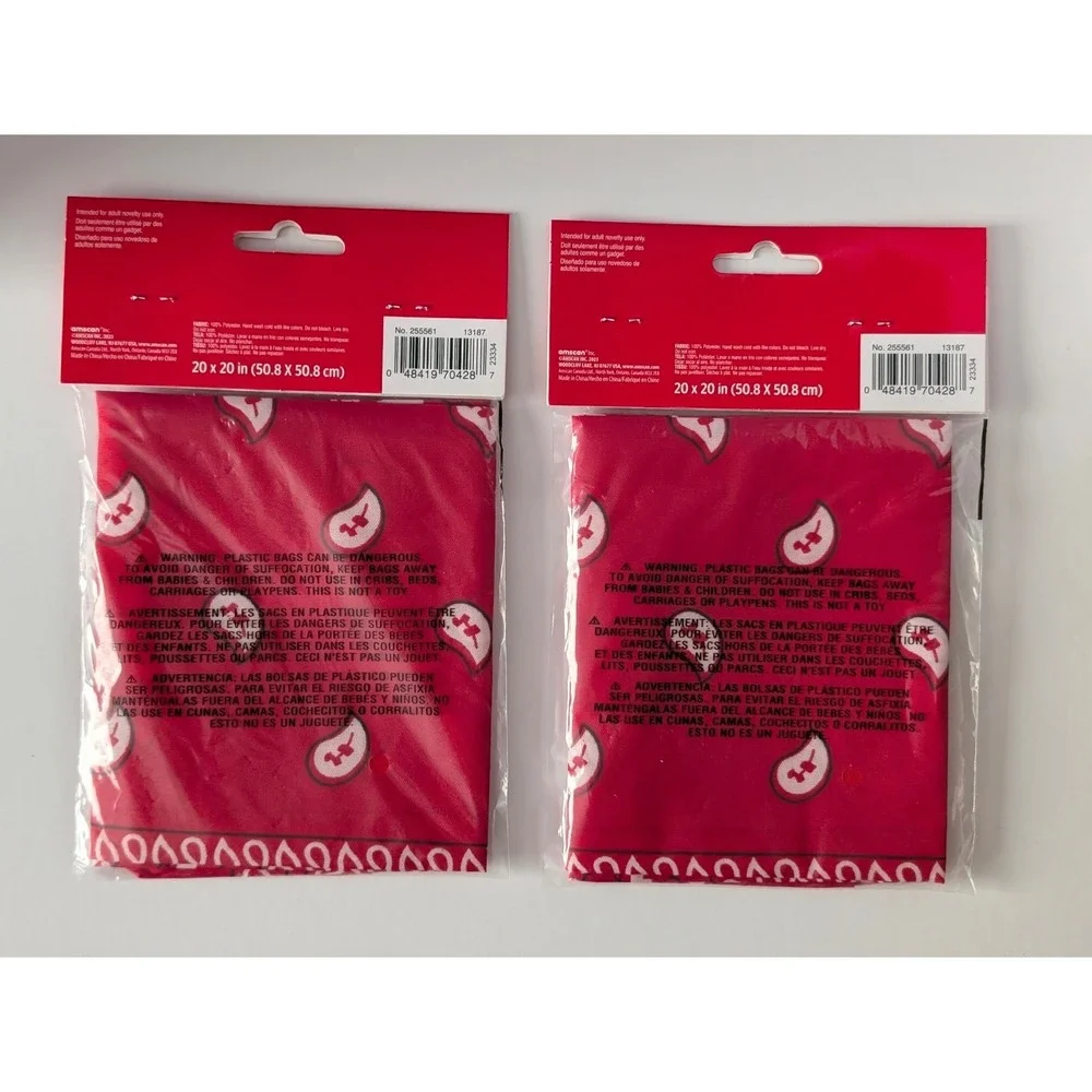 Western Red Bandana Party Supplies Set Plates Napkins Bandanas Cowboy Theme 198p